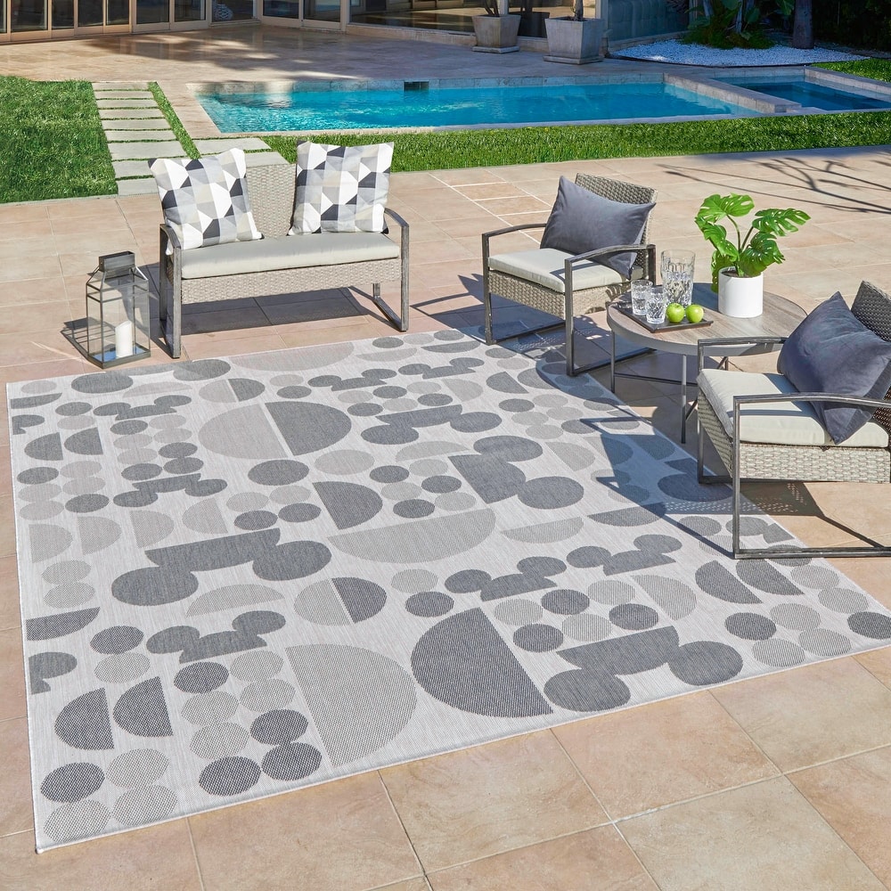 Disney Mickey Mouse Studio Modern Classic UV Protected Polypropylene Flatweave Indoor/ Outdoor Area Rug Collection