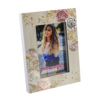 Tickled Pink Floral Photo Frame