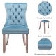 preview thumbnail 49 of 55, Set of 2 Modern Glam Velvet Dining Chairs - Armless TuftedAccent Side Chairs with Nailhead Trim & Ring Handle