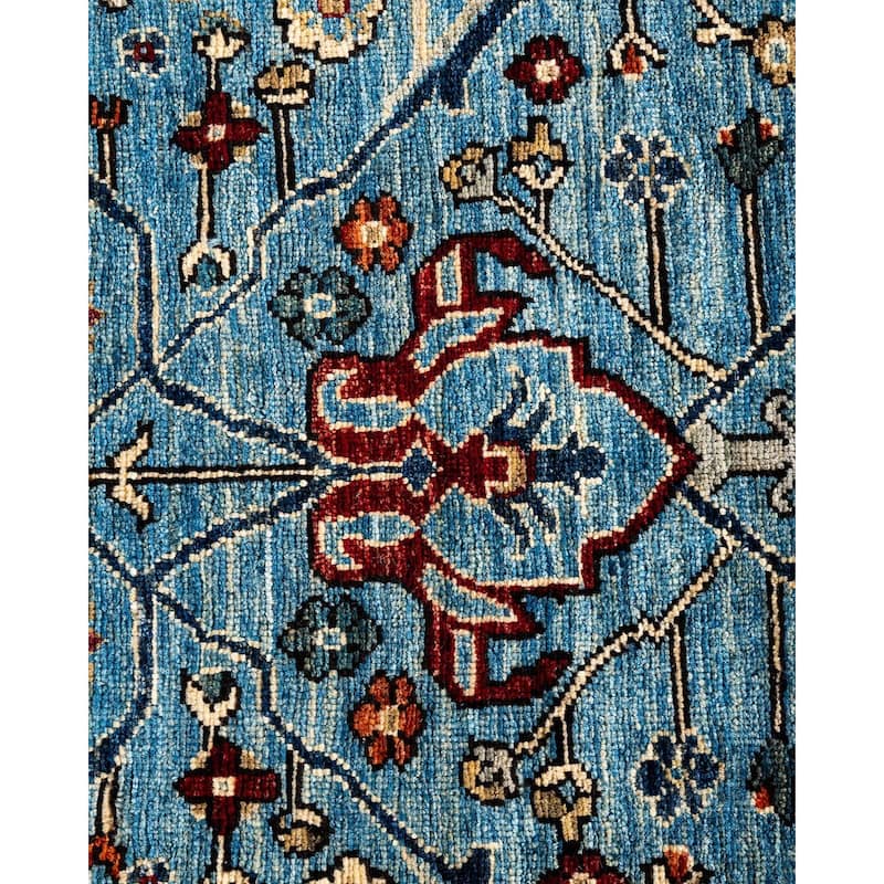 Serapi One-of-a-Kind Hand-Knotted Area Rug - Light Blue, 7' 10" x 10' 0" - 7' 10" x 10' 0"