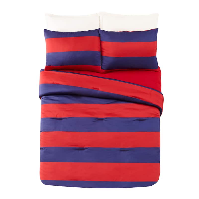 Urban Playground Lavelle Red/Blue Comforter Set