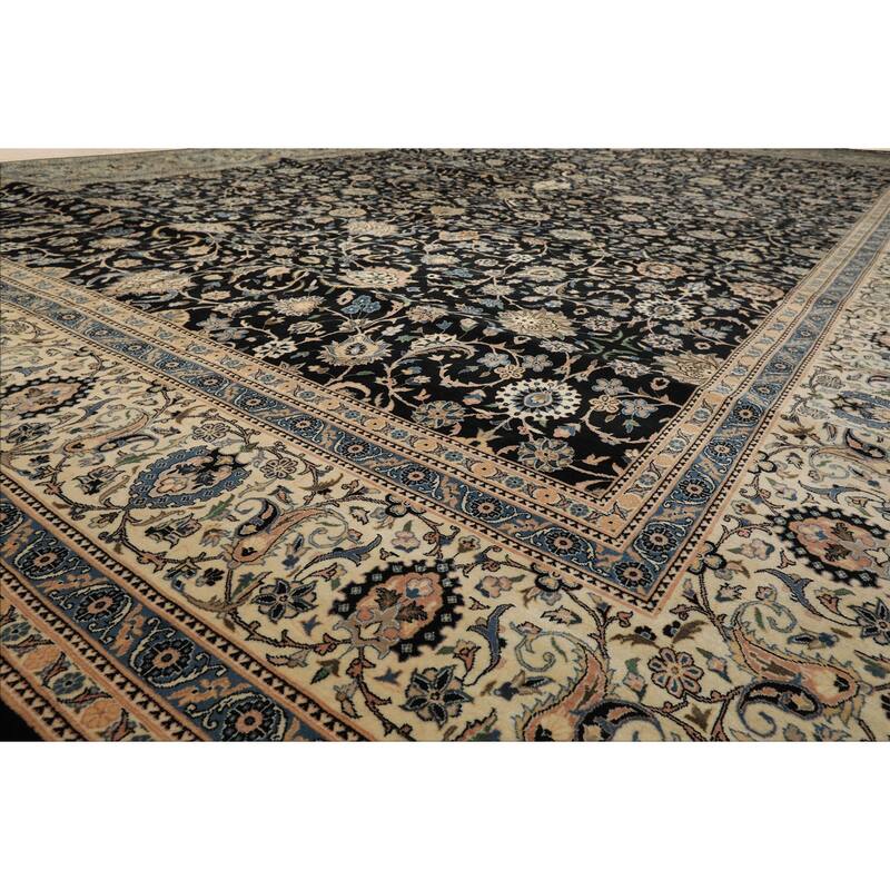 11'11''x18'6'' Hand Knotted Wool Black Pak Perzian 300 KPSI Rug - 11' 11'' x 18' 6''
