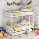 preview thumbnail 2 of 15, 2 In 1 Full over Full Metal Bunk Bed With Trundle,Save Space