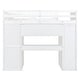 preview thumbnail 12 of 18, White Twin Size Solid Wood Loft Bed with Desk, Wardrobes, and Shelves