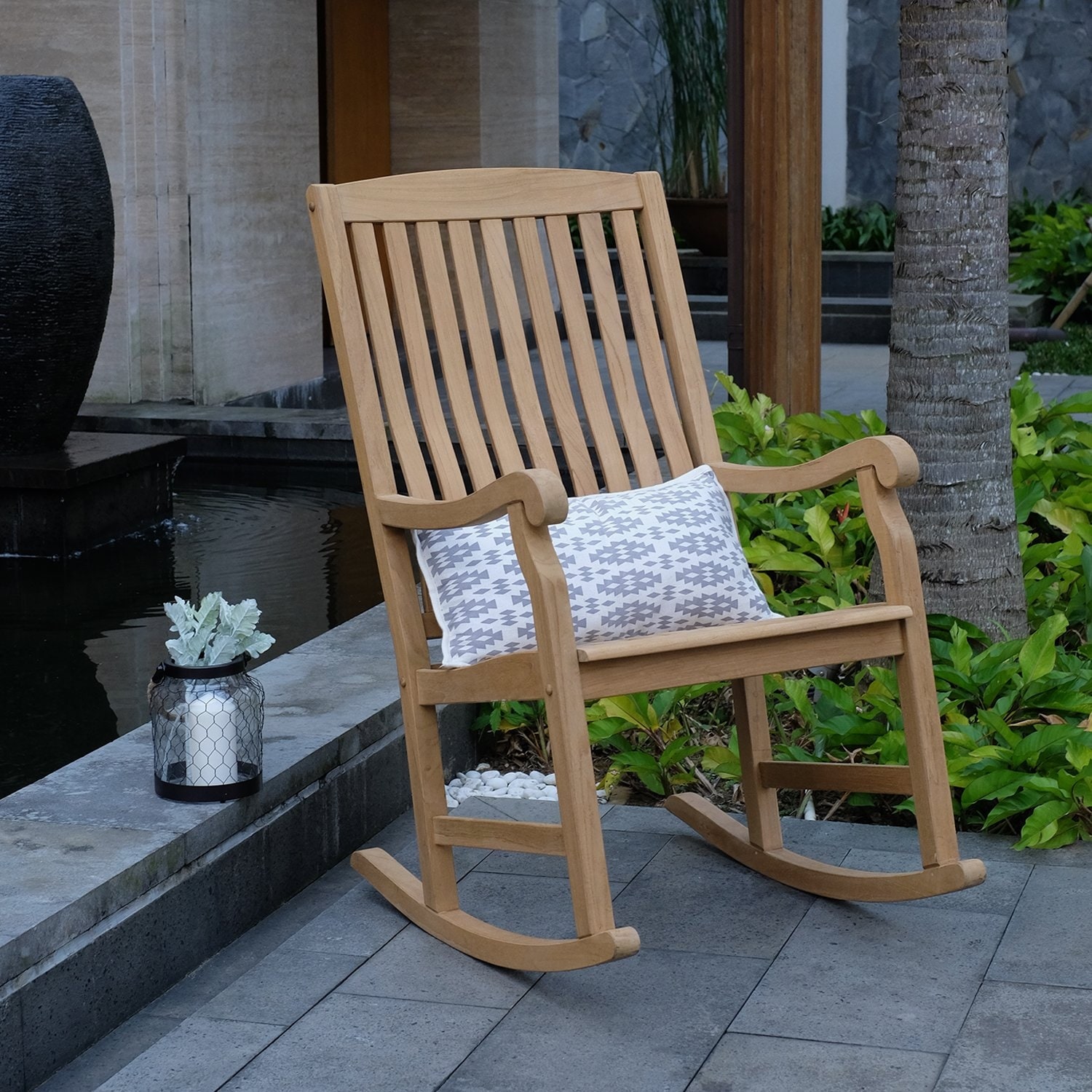 Cambridge Casual Sherwood Teak Outdoor Rocking Chair On Sale