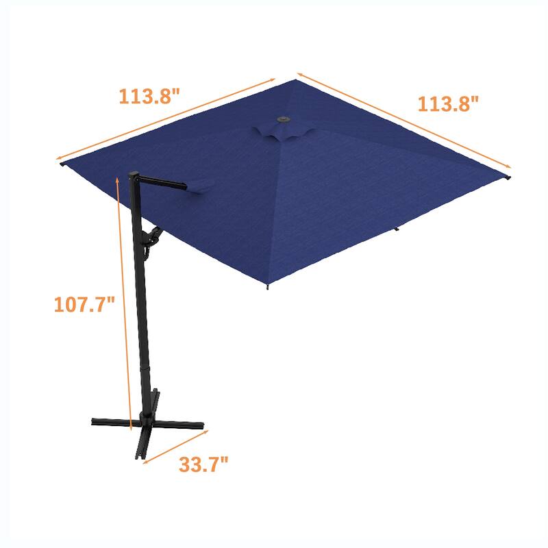 9.5 Ft Outdoor Cantilever Umbrella Quality Materials & User - friendly Features(Cross Stand Only)