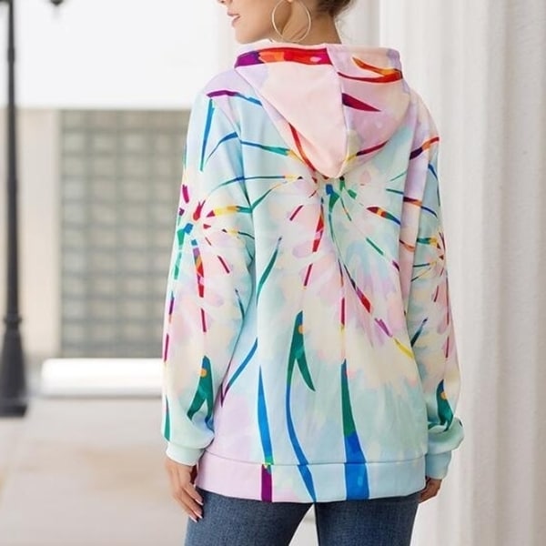 tie dye print hoodie