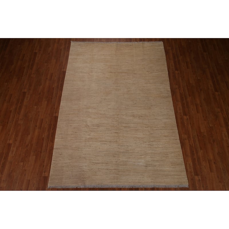 Gabbeh Kashkoli Oriental Area Rug Hand-knotted Wool Carpet - 6'7"x 9'6"