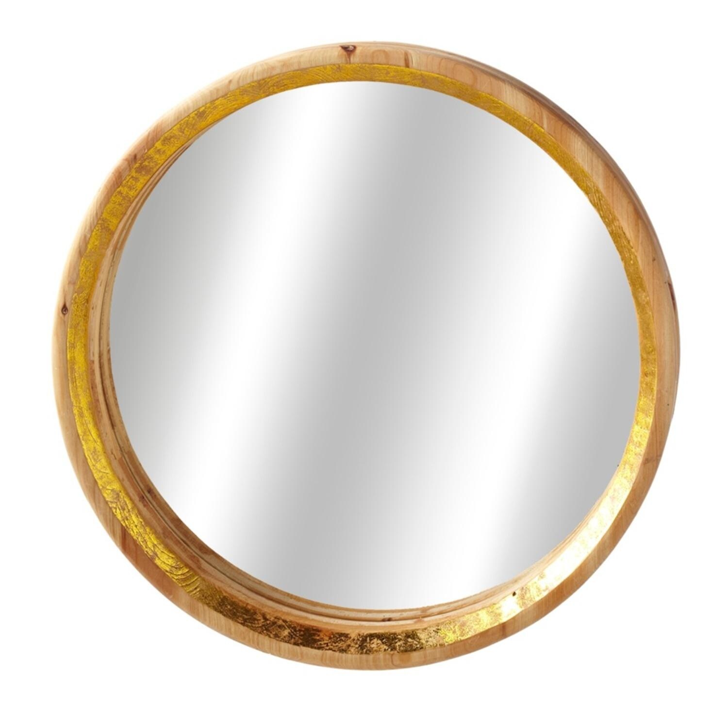 Shop 17 Golden Antique Style Decorative Small Round Mirror Tray