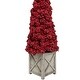 preview thumbnail 8 of 8, Red Berry Cone Potted Christmas Topiary