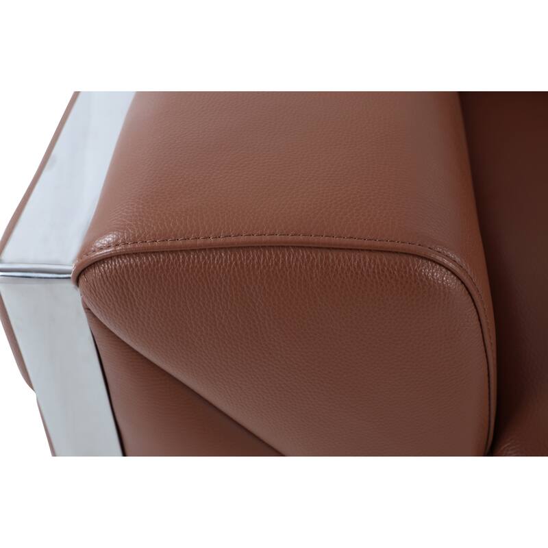 Top Grain Italian Leather Loveseat