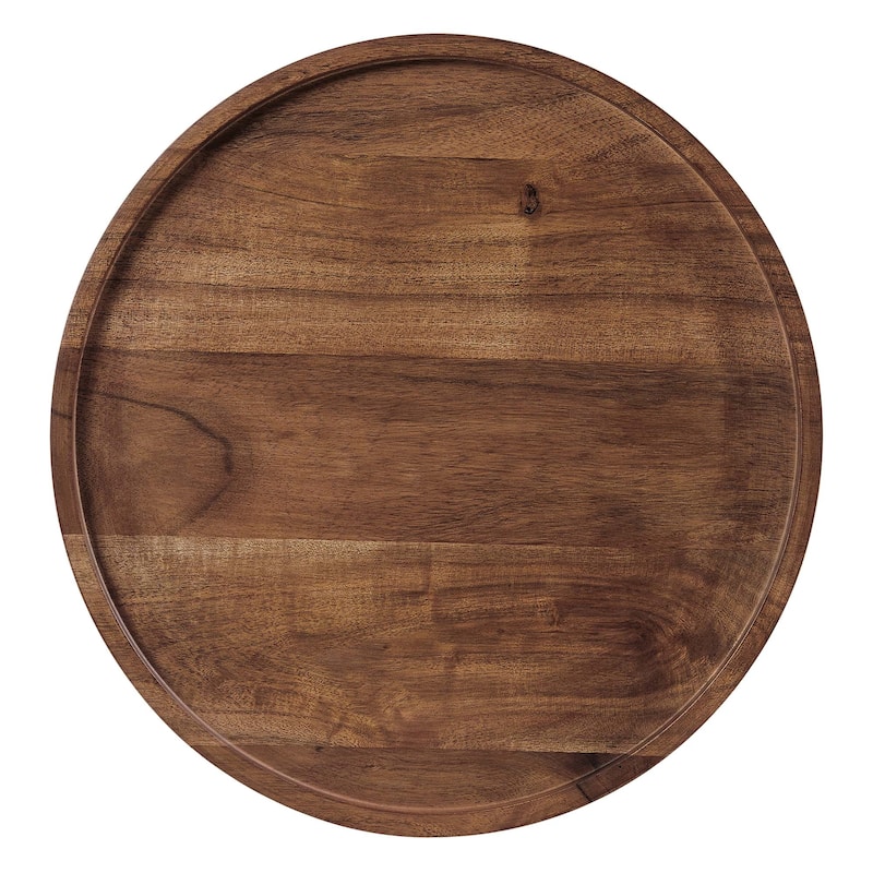 Amina Round Acacia Wood Side Table