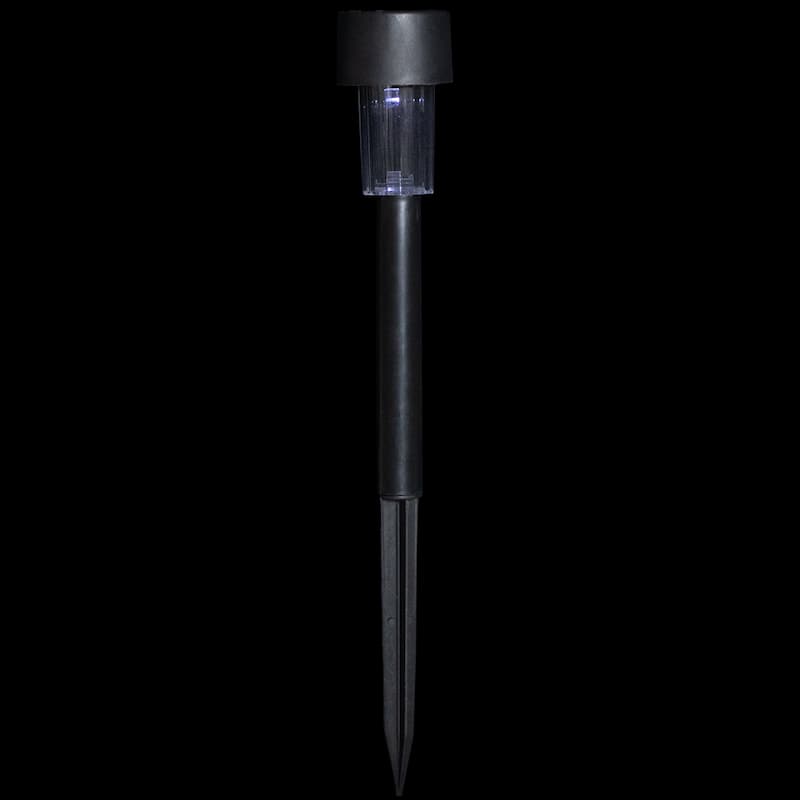 Set of 10 Black Solar Powered LED Pathway Markers 12.25"