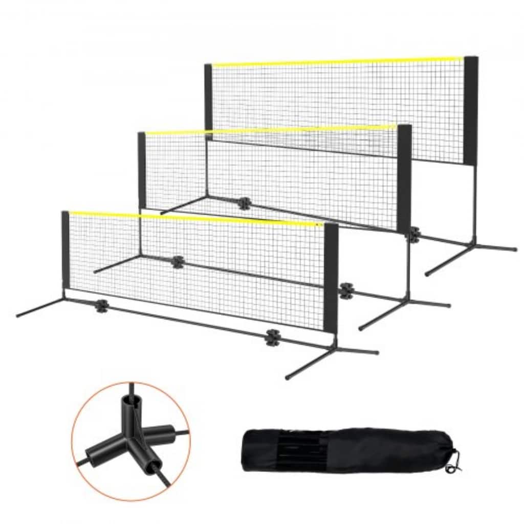 Adjustable Sports Net Set for Badminton, Volleyball, Tennis & Pickleball