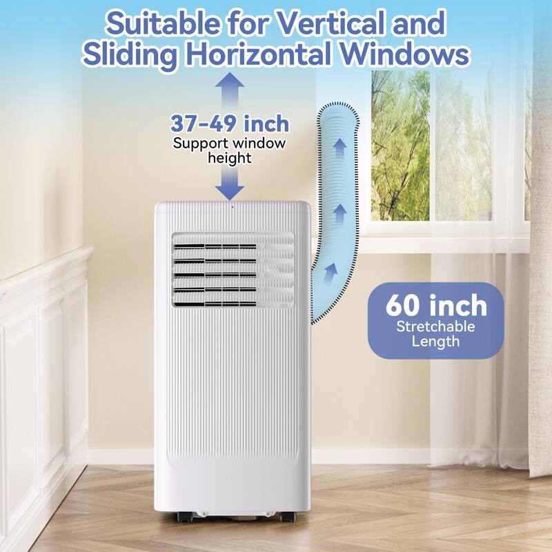 10000 BTU 3-in-1 Portable Air Conditioner with Remote, Quiet AC with Dehumidifier, Fan, Window Kit