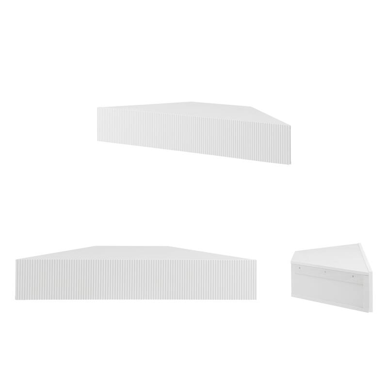 Furniture of America Sukhumi Transitional 47-inch 3-Shelf Wall-Mounted Corner TV Console