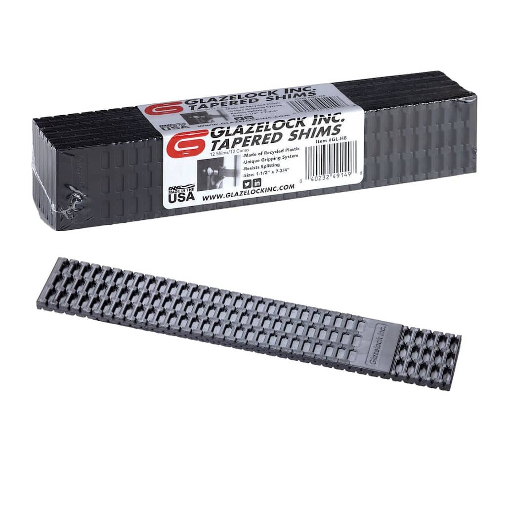 Glazelock Tapered Wedge Shims Black 1-1/2" x 7-3/4"