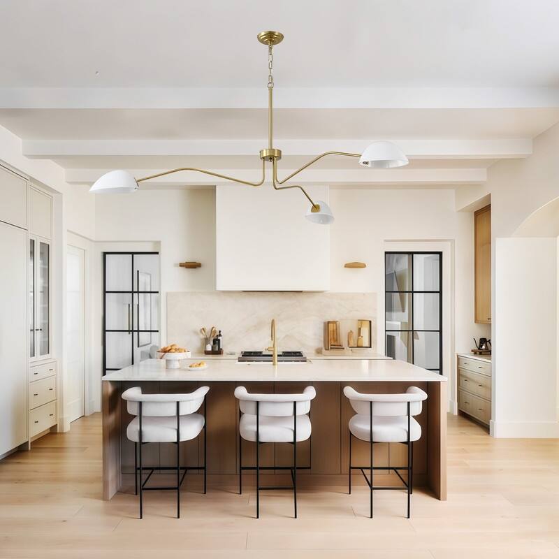 3 Arms Chandelier Mid Modern Chandelier Ceiling Light
