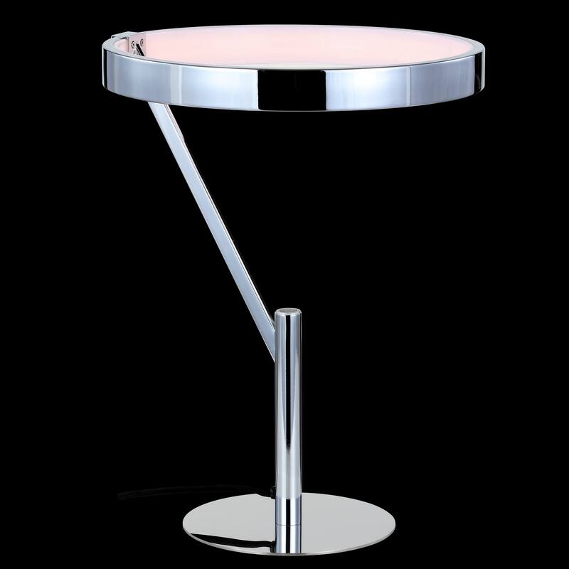 Roxanna 18" Integrated LED Metal Table Lamp, Chrome by JONATHAN Y