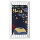 preview thumbnail 2 of 0, Space Galaxy Planets Collection Boy Photo Op Fitted Crib Sheet - Navy Blue Star and Moon Rocket Ship