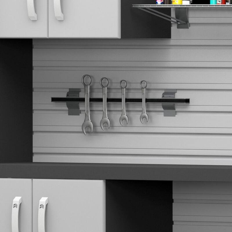 Flow Wall 42pc PVC Indoor Garage Cabinet Organization Set - Silver
