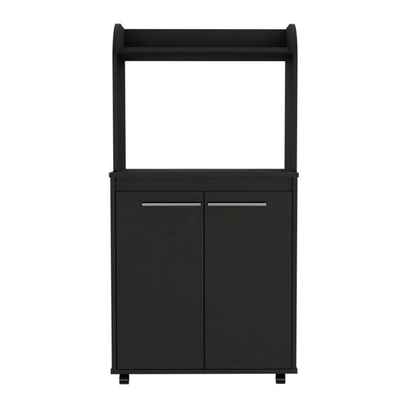 Modern Kitchen Cabinet Microwave Cart with 1 Shelf and 2 Doors