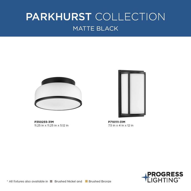 Parkhurst Collection Two-Light Matte Black Etched Glass New Traditional Wall Sconce - 7.5 in x 4 in x 12 in