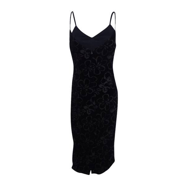 Shop Jessica Simpson Women S Velvet Midi Slip Dress 4 Black