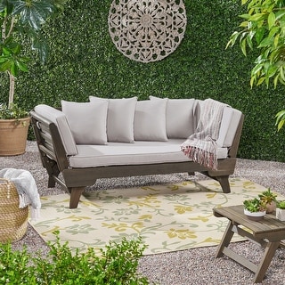 Ottavio Outdoor Daybed with Cushions by Christopher Knight Home