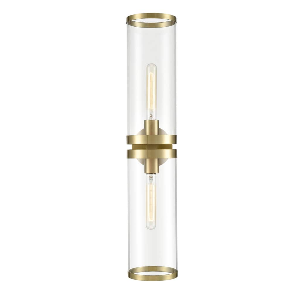 Alora Lighting WV311602CG Revolve II 2 Light 29" Tall Bathroom Sconce