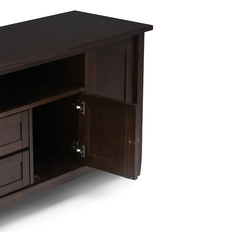 WYNDENHALL Norfolk SOLID WOOD 72 inch Wide TV Media Stand For TVs up to 80 inches - 72'' W x 17.5'' D x 26'' H