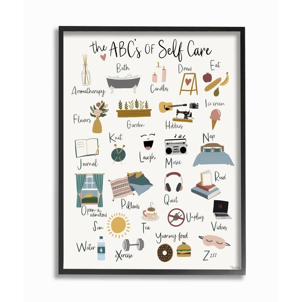 Stupell Industries ABC's of Self Care Adult Relaxation ...