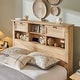 preview thumbnail 66 of 66, Farmhouse Bed Frame with 54" Tall Storage Bookcase Headboard