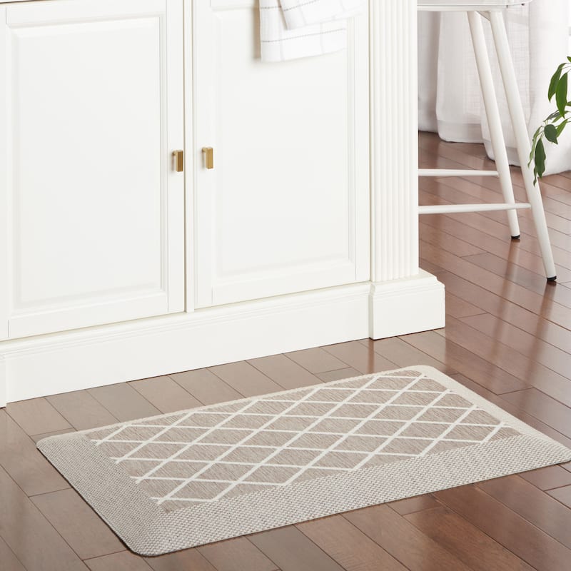 Martha Stewart Miles Modern Diamond AntiFatigue AirInfused Kitchen Mat Bed Bath & Beyond