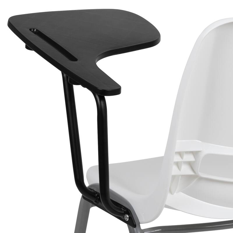 Ergonomic Shell Chair with Right Handed Flip-Up Tablet Arm