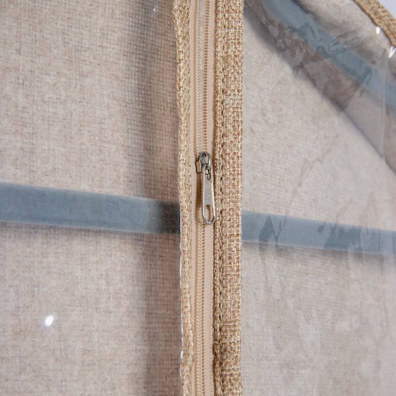 Household Essentials Zippered Garment Storage Bag with Clear Vision Front - 24.0"L x 3.0"W x 56.0"H