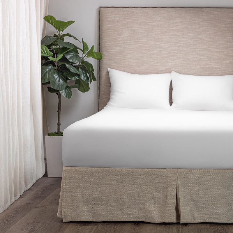 Box Spring Cover, Linen, Natural, CA King