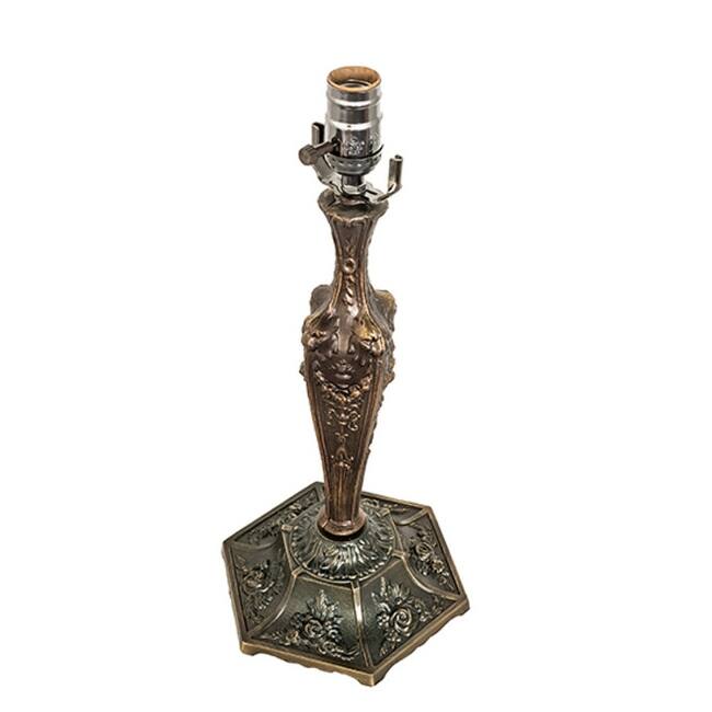 Meyda Tiffany 158575 Lion Head 15" Tall Lamp Base - Antique Brass