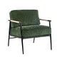 preview thumbnail 3 of 12, 27.56" Modern Accent Chair with Plush Cushions, Minimalist Metal Frame, and Wooden Armrest Design