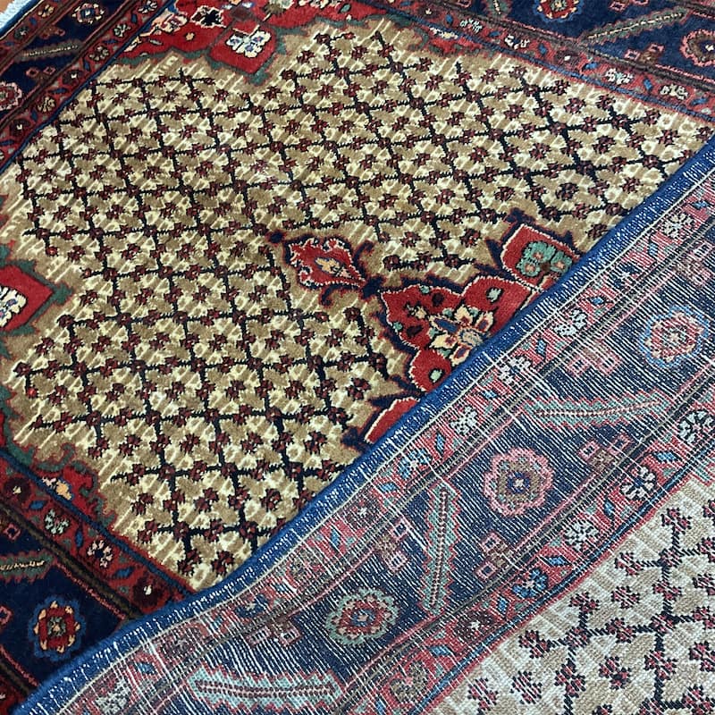 HERAT ORIENTAL Handmade Hamadan Wool Rug - 4'4" x 7'10"