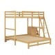preview thumbnail 11 of 40, Twin over Full Wood Bunk Bed with Built-in Desk and Storage Drawers,Modern Design