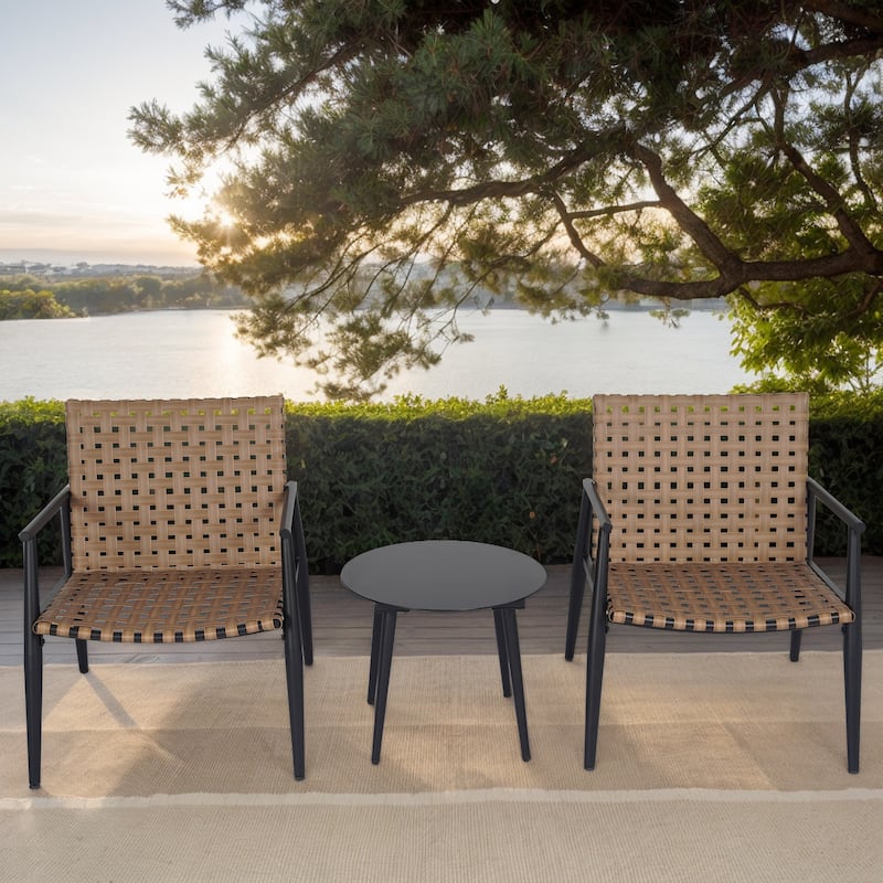 Christopher Knight Home- Lara PE Ratten Outdoor Chat Set