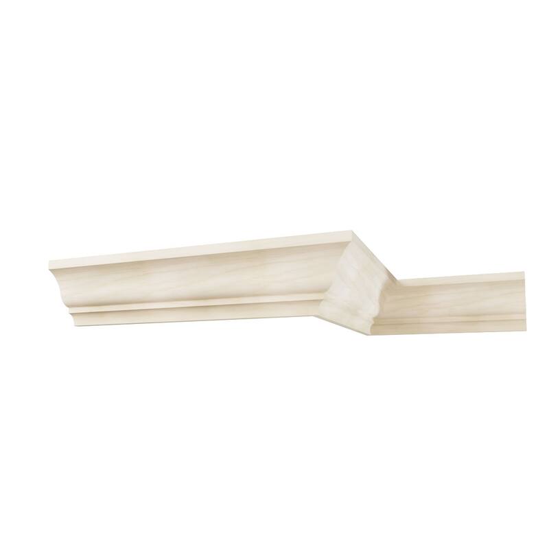 WM48: 3-1/3-in H x 2-2/3-in P x 4-1/4-in F x 96-in L Americraft Solid Hardwood Stain Grade Crown Moulding