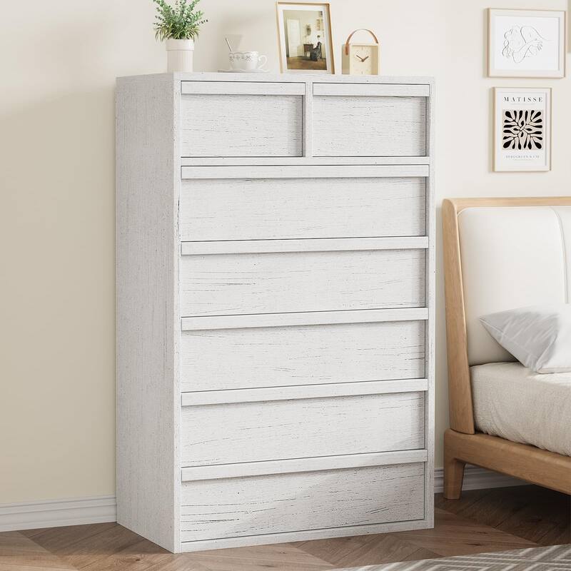 5 Drawer Dresser for Bedroom, Freestanding Wooden Chest Storage