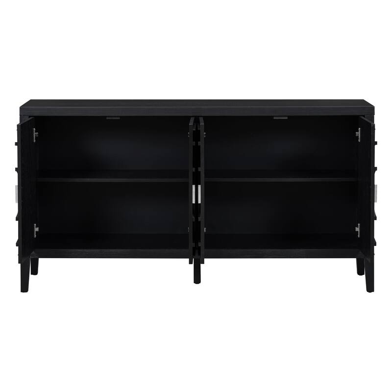 Retro Sideboard door with Circular Groove Design cabinets