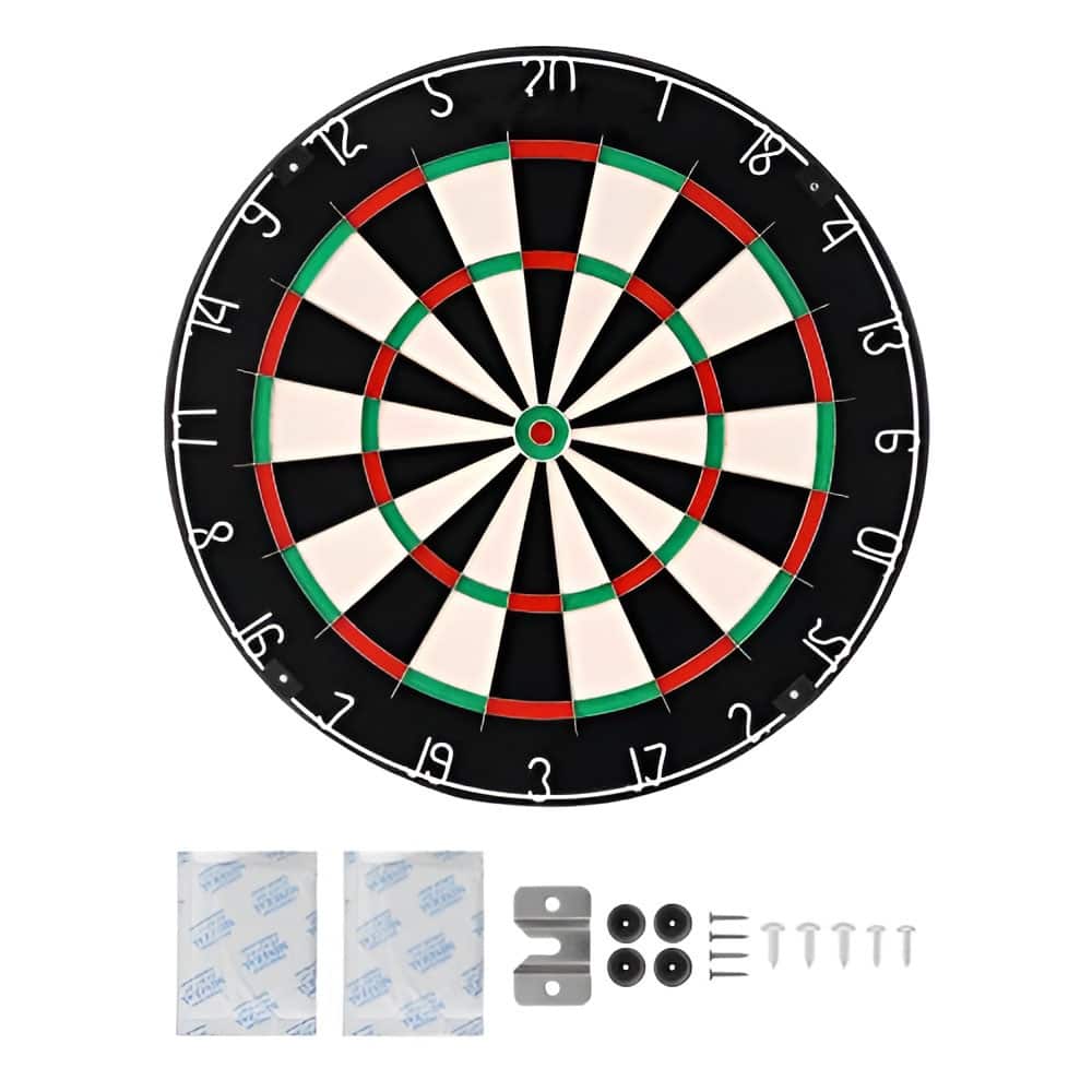 Professional Sisal Fiber Dartboard for Home and Bar Self-Healing Tournament-Size Bristle Board - 17.72 x 1.50 in