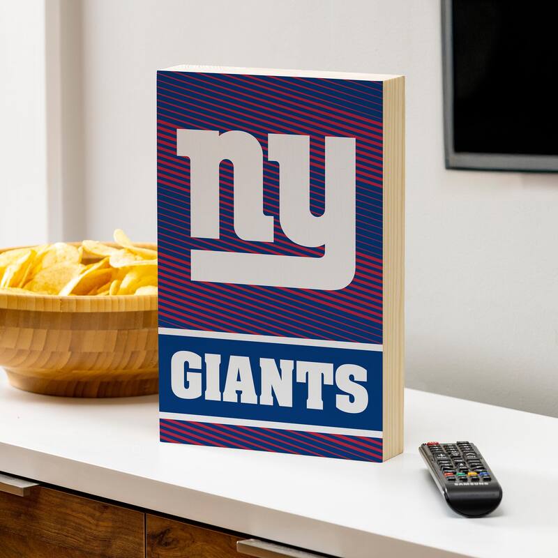 New York Giants Wooden Tabletop Mantel Shelf Sign - 8" x 12"