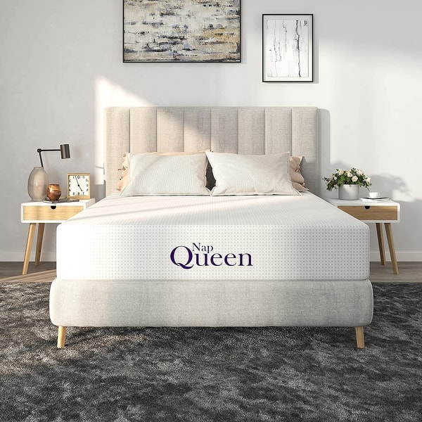 slide 2 of 15, NapQueen Bamboo Charcoal 12'' Memory Foam Mattress Full