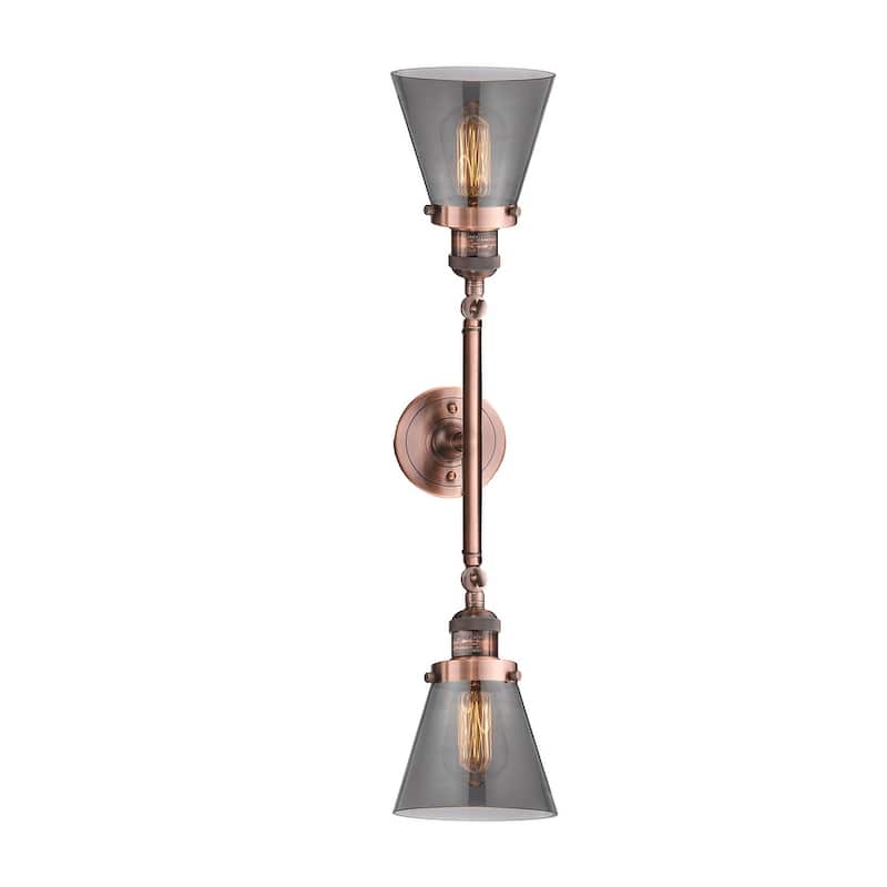 Innovations Lighting Small Cone 2 Light 23" Wide Bathroom Vanity Light