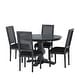 preview thumbnail 6 of 62, Remuda Wood and Cane Upholstered 5 Piece Circular Dining Set by Christopher Knight Home